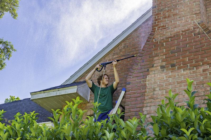 Brick Home Power Washing